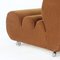 Mid-Century Lounge Chair in Brown Fabric, Czechoslovakia, 1970s 2