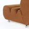 Mid-Century Lounge Chair in Brown Fabric, Czechoslovakia, 1970s, Image 2