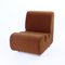 Mid-Century Lounge Chair in Brown Fabric, Czechoslovakia, 1970s 1