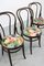 Sedie da pranzo nr. 18 vintage in velluto di Michael Thonet, set di 4, Immagine 3