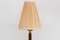 Art Deco Wood Table Lamp with Fabric Shade, Vienna, 1920s 5
