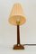 Art Deco Wood Table Lamp with Fabric Shade, Vienna, 1920s 4