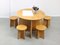 Vintage Scandinavian Children’s Table and Stools, Set of 5, Image 2