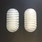 Modernist German Striped Glass Wall Lamps or Sconces from Peill & Putzler, 1970s, Set of 2, Image 1