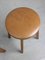 Mid-Century Brown Leatherette Stool, Set of 2, Image 7