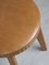 Tabouret Mid-Century en Similicuir Marron, Set de 2 4