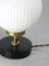 Lampe de Bureau Mid-Century en Laiton et Opaline 3