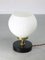 Mid-Century Brass and Opaline Table Lamp 1