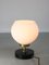 Mid-Century Brass and Opaline Table Lamp 9