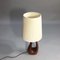 Table Lamp in Teak with Fabric Shade, 1950s 4