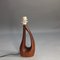 Table Lamp in Teak with Fabric Shade, 1950s 5