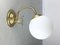 Mid-Century Brass and Opaline Sconce, Image 1