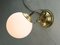 Mid-Century Brass and Opaline Sconce 4