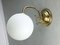 Mid-Century Brass and Opaline Sconce 3