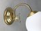 Mid-Century Brass and Opaline Sconce, Image 7