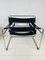 Black Leather and Chrome Wassily Chairs by Marcel Breuer for Cassina, Set of 2 4