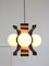 Vintage Minimalist Copper and Opaline Chandelier, 1970s, Image 2