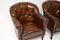 Antique Swedish Leather Armchairs, Set of 2, Image 4