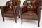 Antique Swedish Leather Armchairs, Set of 2 7