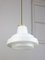 Mid-Century Italian Brass and Opaline Pendant Lamp, Image 2