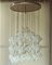 Italian Aluminum and Opaline Glass Ceiling Lamp from Mazzega, 1969, Image 1
