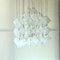 Italian Aluminum and Opaline Glass Ceiling Lamp from Mazzega, 1969 10