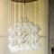 Italian Aluminum and Opaline Glass Ceiling Lamp from Mazzega, 1969 12