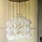 Italian Aluminum and Opaline Glass Ceiling Lamp from Mazzega, 1969, Image 12