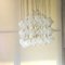Italian Aluminum and Opaline Glass Ceiling Lamp from Mazzega, 1969, Image 11