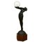 Art Deco Bronze Lamp Life Size Clarte Standing Nude with Globe by Max Le Verrier with Foundry Mark 186 Cm. 8