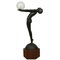 Art Deco Bronze Lamp Life Size Clarte Standing Nude with Globe by Max Le Verrier with Foundry Mark 186 Cm. 1