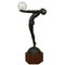 Lámpara Clarte de pie Art Déco de bronce con globo terráqueo de Max Le Verrier con Foundry Mark 186 cm., Imagen 1
