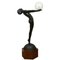 Art Deco Bronze Lamp Life Size Clarte Standing Nude with Globe by Max Le Verrier with Foundry Mark 186 Cm. 5