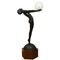 Lampada Art Deco in bronzo a grandezza naturale con globo di Max Le Verrier con marchio Foundry 186 Cm., Immagine 5