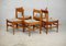 5 Wooden Chairs Flavored Base, Circa 1975., Set of 5, Image 1
