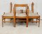 5 Wooden Chairs Flavored Base, Circa 1975., Set of 5 18