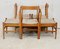 5 Wooden Chairs Flavored Base, Circa 1975., Set of 5, Image 18