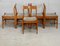 5 Wooden Chairs Flavored Base, Circa 1975., Set of 5 10