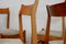 5 Wooden Chairs Flavored Base, Circa 1975., Set of 5 12