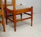 5 Wooden Chairs Flavored Base, Circa 1975., Set of 5 7