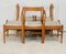 5 Wooden Chairs Flavored Base, Circa 1975., Set of 5, Image 19