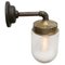 Vintage Frosted Glass & Brass Cast Iron Arm Scone Wall Light, Image 5