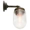 Vintage Frosted Glass & Brass Cast Iron Arm Scone Wall Light, Image 3