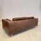 Mid-Century French Brown Leather Sofa, 1978s 7