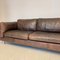 Mid-Century French Brown Leather Sofa, 1978s 11