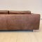 Mid-Century French Brown Leather Sofa, 1978s 16