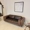Mid-Century French Brown Leather Sofa, 1978s 19