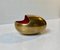 Smile Ashtray in Brass and Red Enamel by Carl Cohr, 1950s 1
