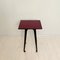 Mid-Century Italian Black Serving / Side Table with a Red Glass Top, 1950s 10