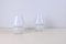 Vintage Glas Mushroom Milch Lampen, 2er Set 1